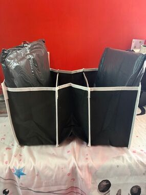 Black Fabric Hanging Home,Car, Office 3 Deep Slots For Organizing🤠